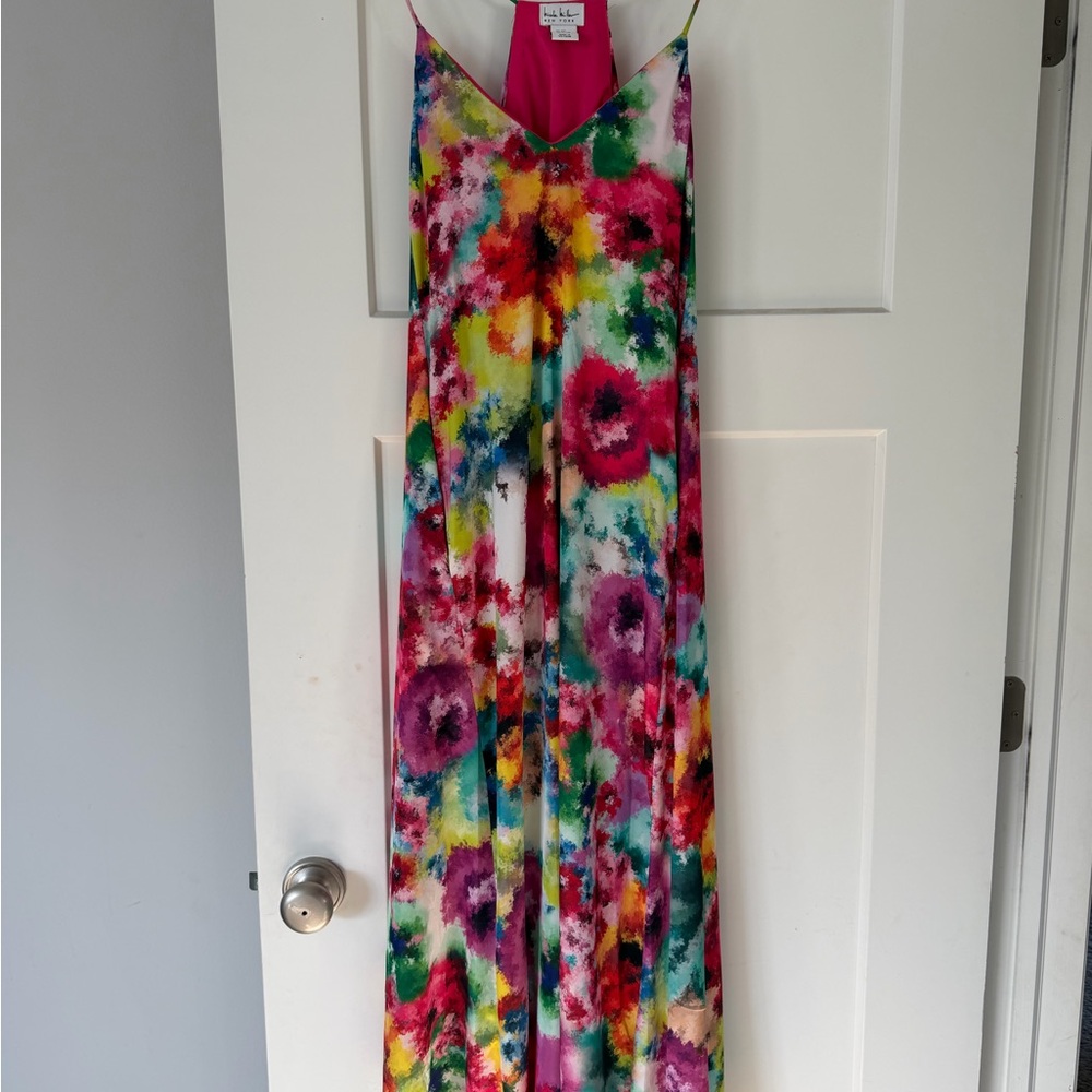Nicole Miller Multicolor Tie-Dye Maxi Dress